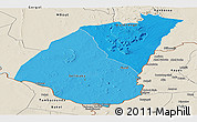 Political Shades Panoramic Map of Guidimaka, shaded relief outside