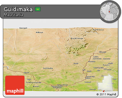 Satellite Panoramic Map of Guidimaka