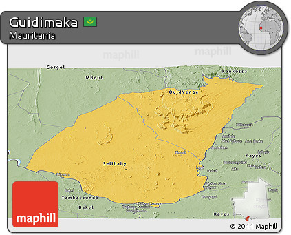 Savanna Style Panoramic Map of Guidimaka