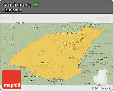 Savanna Style Panoramic Map of Guidimaka