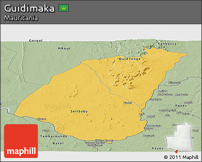 Savanna Style Panoramic Map of Guidimaka