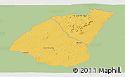 Savanna Style Panoramic Map of Guidimaka, single color outside
