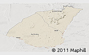 Shaded Relief Panoramic Map of Guidimaka, lighten, semi-desaturated