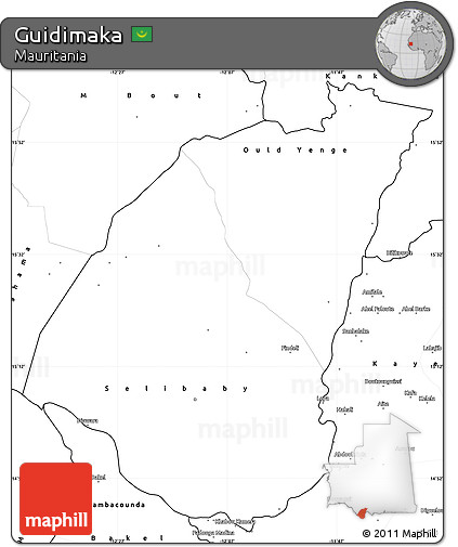 Blank Simple Map of Guidimaka