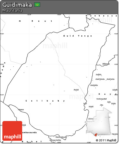 Blank Simple Map of Guidimaka