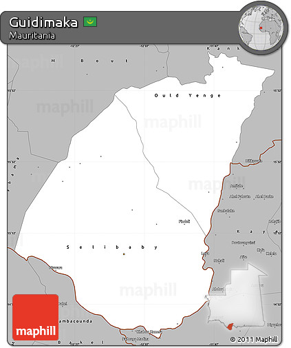 Gray Simple Map of Guidimaka
