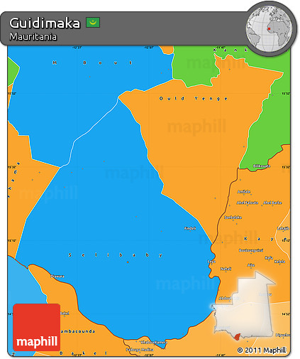 Political Simple Map of Guidimaka