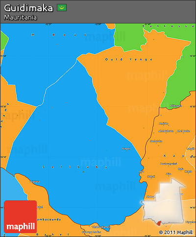 Political Simple Map of Guidimaka
