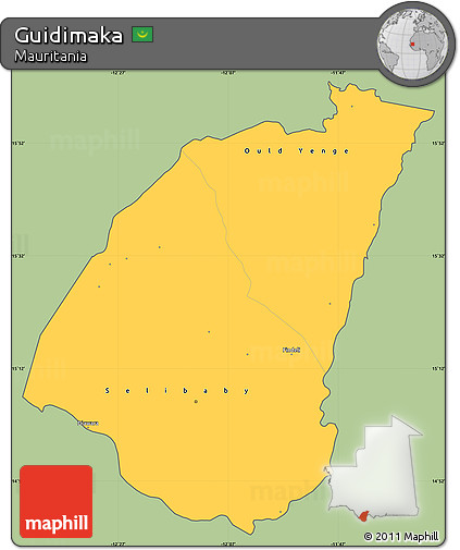 Savanna Style Simple Map of Guidimaka, cropped outside