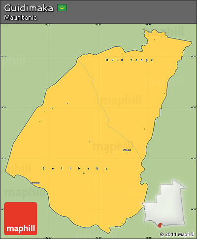 Savanna Style Simple Map of Guidimaka, cropped outside
