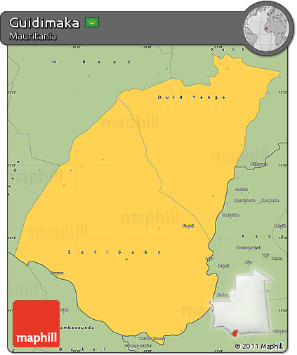 Savanna Style Simple Map of Guidimaka