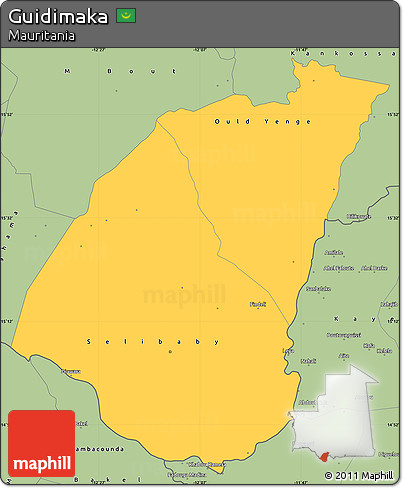 Savanna Style Simple Map of Guidimaka