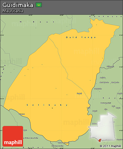 Savanna Style Simple Map of Guidimaka