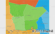 Political Shades 3D Map of Hodh el Gharbi