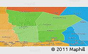 Political Shades Panoramic Map of Hodh el Gharbi