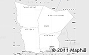 Silver Style Simple Map of Hodh el Gharbi