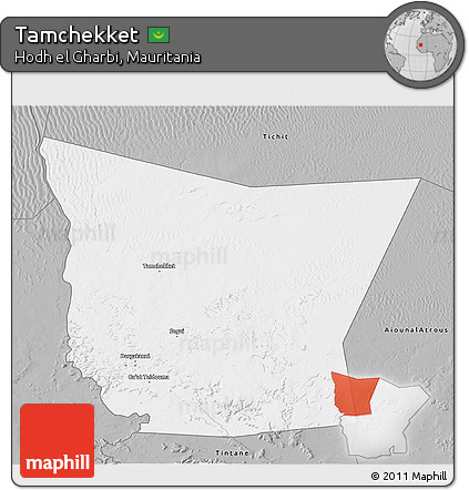 Gray 3D Map of Tamchekket