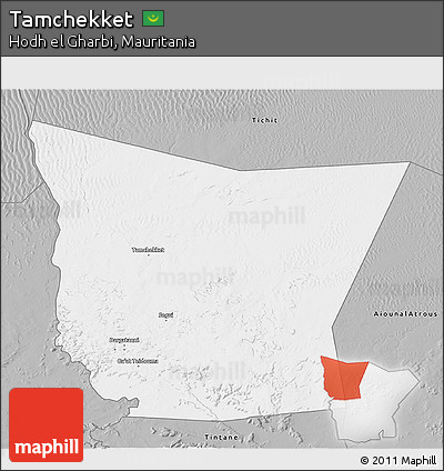 Gray 3D Map of Tamchekket