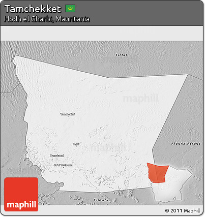 Gray 3D Map of Tamchekket