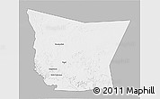 Gray 3D Map of Tamchekket, single color outside