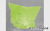 Physical 3D Map of Tamchekket, desaturated