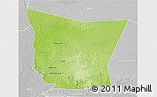 Physical 3D Map of Tamchekket, lighten, desaturated