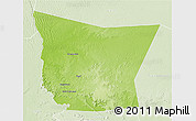 Physical 3D Map of Tamchekket, lighten
