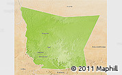 Physical 3D Map of Tamchekket, satellite outside
