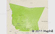 Physical 3D Map of Tamchekket, shaded relief outside