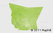 Physical 3D Map of Tamchekket, single color outside