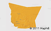 Political 3D Map of Tamchekket, cropped outside