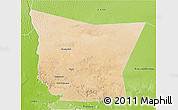 Satellite 3D Map of Tamchekket, physical outside