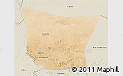 Satellite 3D Map of Tamchekket, shaded relief outside
