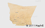 Satellite 3D Map of Tamchekket, single color outside