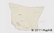 Shaded Relief 3D Map of Tamchekket, cropped outside
