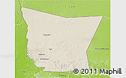 Shaded Relief 3D Map of Tamchekket, physical outside