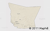Shaded Relief 3D Map of Tamchekket, single color outside