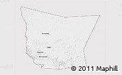 Silver Style 3D Map of Tamchekket, single color outside