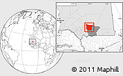 Blank Location Map of Tamchekket, highlighted country, highlighted parent region