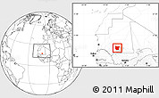 Blank Location Map of Tamchekket, highlighted parent region, within the entire country
