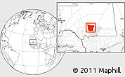 Blank Location Map of Tamchekket, highlighted parent region