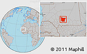 Gray Location Map of Tamchekket