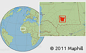 Savanna Style Location Map of Tamchekket