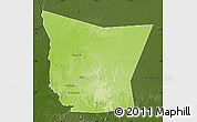 Physical Map of Tamchekket, darken