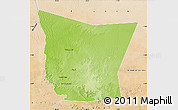 Physical Map of Tamchekket, satellite outside