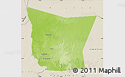 Physical Map of Tamchekket, shaded relief outside