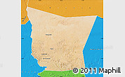 Satellite Map of Tamchekket, political outside