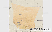 Satellite Map of Tamchekket, shaded relief outside