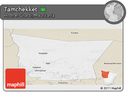 Classic Style Panoramic Map of Tamchekket