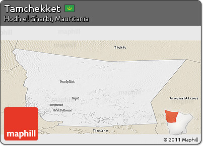 Classic Style Panoramic Map of Tamchekket